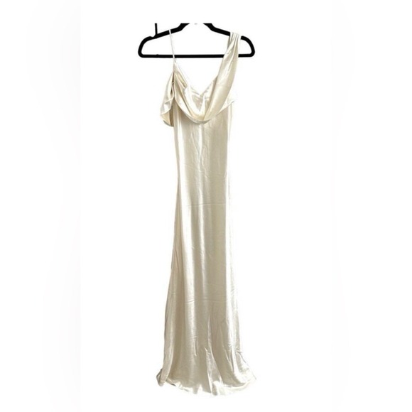 Reformation Ronda Silk Dress Wedding Ivory - Picture 11 of 12